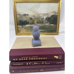 Vintage Degenhart Purple Lavender Glass Owl Figurine